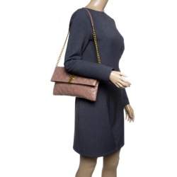 Pre Owned Marc Jacobs Brown Quilted Leather Eugenie Clutch