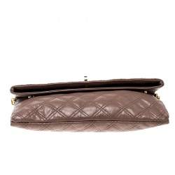 Pre Owned Marc Jacobs Brown Quilted Leather Eugenie Clutch