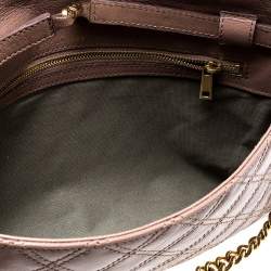 Pre Owned Marc Jacobs Brown Quilted Leather Eugenie Clutch