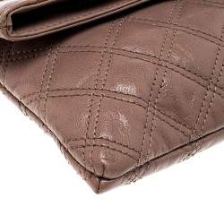 Pre Owned Marc Jacobs Brown Quilted Leather Eugenie Clutch