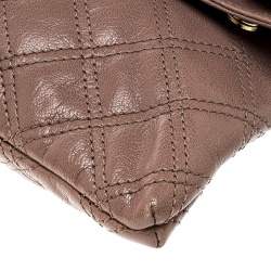Pre Owned Marc Jacobs Brown Quilted Leather Eugenie Clutch