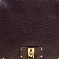 Pre Owned Marc Jacobs Dark Burgundy Leather Crossbody Bag