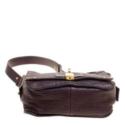 Pre Owned Marc Jacobs Dark Burgundy Leather Crossbody Bag