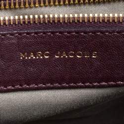 Pre Owned Marc Jacobs Dark Burgundy Leather Crossbody Bag
