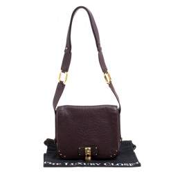 Pre Owned Marc Jacobs Dark Burgundy Leather Crossbody Bag