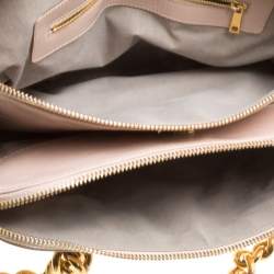 Marc Jacobs Blush Pink Quilted Glazed Leather Chain Satchel