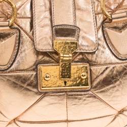 Pre Owned Marc Jacobs Rose Gold Quilted Leather Shoulder Bag