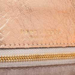 Pre Owned Marc Jacobs Rose Gold Quilted Leather Shoulder Bag