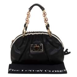 Marc Jacobs Black Leather Capra Satchel