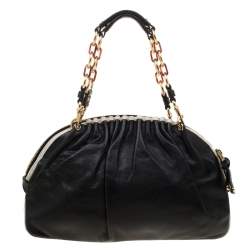 Marc Jacobs Black Leather Capra Satchel