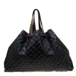 Marc Jacobs Tri Color Python and Leather Memphis Drawstring Tote