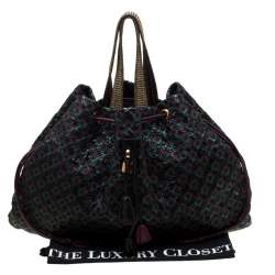 Marc Jacobs Tri Color Python and Leather Memphis Drawstring Tote