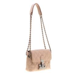 Pre Owned Marc Jacobs Nude Leather Baroque Shoulder Bag