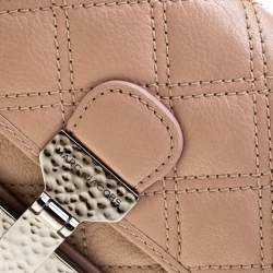 Pre Owned Marc Jacobs Nude Leather Baroque Shoulder Bag