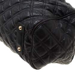 Pre Owned Marc Jacobs Black Quilted Leather Stam Shoulder Bag