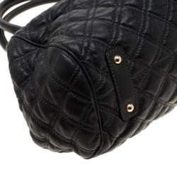Pre Owned Marc Jacobs Black Quilted Leather Stam Shoulder Bag