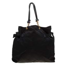 Pre Owned Marc Jacobs Black Nylon Tropical Chappy Bird Tote