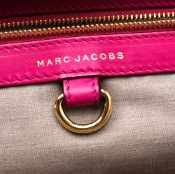 Pre Owned Marc Jacobs Dark Pink Quilted Leather Bruna Belted Tote