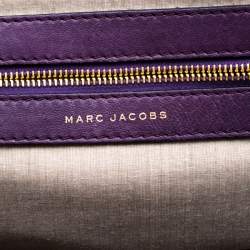 Pre Owned Marc Jacobs Purple Quilted Leather Stam Shoulder Bag