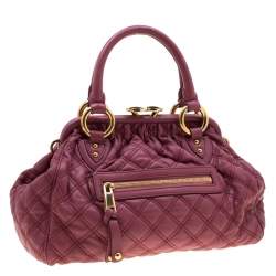 Pre Owned Marc Jacobs Pink Quilted Leather Stam Shoulder Bag