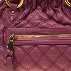 Pre Owned Marc Jacobs Pink Quilted Leather Stam Shoulder Bag