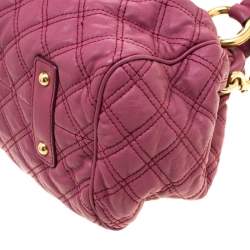 Pre Owned Marc Jacobs Pink Quilted Leather Stam Shoulder Bag