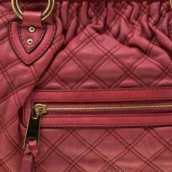 Pre Owned Marc Jacobs Pink Quilted Leather Stam Shoulder Bag