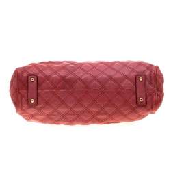 Pre Owned Marc Jacobs Pink Quilted Leather Stam Shoulder Bag
