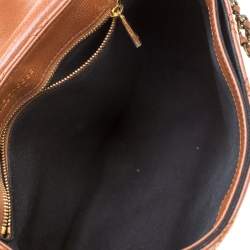 Pre Owned Marc Jacobs Brown Quilted Leather Large Baroque Single Shoulder Bag