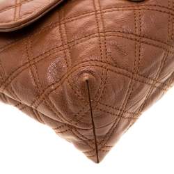 Pre Owned Marc Jacobs Brown Quilted Leather Large Baroque Single Shoulder Bag