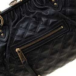 Pre Owned Marc Jacobs Black Quilted Leather Stam Shoulder Bag
