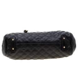 Pre Owned Marc Jacobs Black Quilted Leather Stam Shoulder Bag