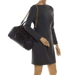 Pre Owned Marc Jacobs Black Quilted Leather Stam Shoulder Bag