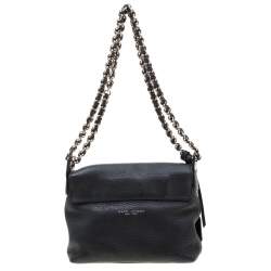 Marc Jacobs Black Leather Flap Chain Shoulder Bag