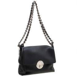 Marc Jacobs Black Leather Flap Chain Shoulder Bag