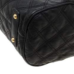 Pre Owned Marc Jacobs Black Quilted Leather Stam Shoulder Bag