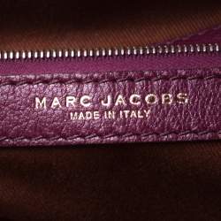 Pre Owned Marc Jacobs Purple Quilted Leather Stam Satchel