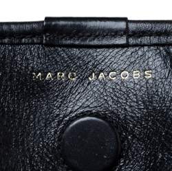 Pre Owned Marc Jacobs Black Leather Studded Logo Tote