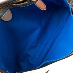 Marc Jacobs Multicolor Leather and Snakeskin Violet Flap Shoulder Bag