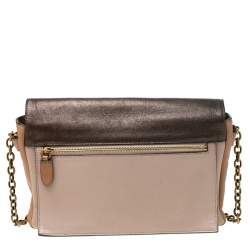 Marc Jacobs Multicolor Leather and Snakeskin Violet Flap Shoulder Bag