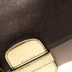 Marc Jacobs Multicolor Leather and Snakeskin Violet Flap Shoulder Bag