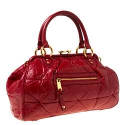 Pre Owned Marc Jacobs Red Quilted Leather Stam Shoulder Bag
