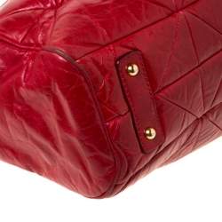 Pre Owned Marc Jacobs Red Quilted Leather Stam Shoulder Bag