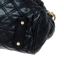 Pre Owned Marc Jacobs Black Quilted Leather Stam Shoulder Bag