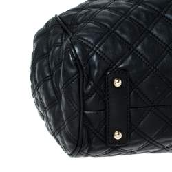 Pre Owned Marc Jacobs Black Quilted Leather Stam Shoulder Bag