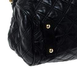 Pre Owned Marc Jacobs Black Quilted Leather Stam Shoulder Bag