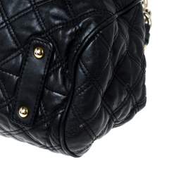 Pre Owned Marc Jacobs Black Quilted Leather Stam Shoulder Bag