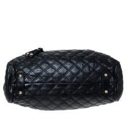 Pre Owned Marc Jacobs Black Quilted Leather Stam Shoulder Bag