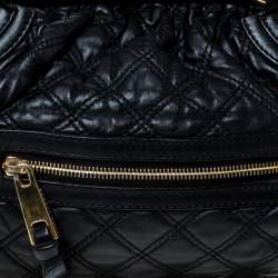 Pre Owned Marc Jacobs Black Quilted Leather Stam Shoulder Bag
