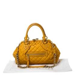 Pre Owned Marc Jacobs Yellow Quilted Leather Stam Shoulder Bag